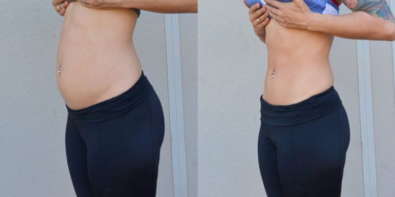 Before and after training