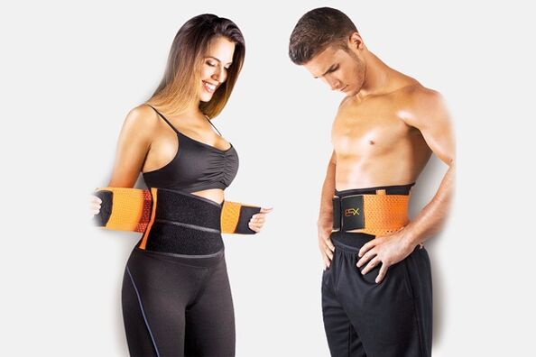 Belt with sauna effect for losing weight