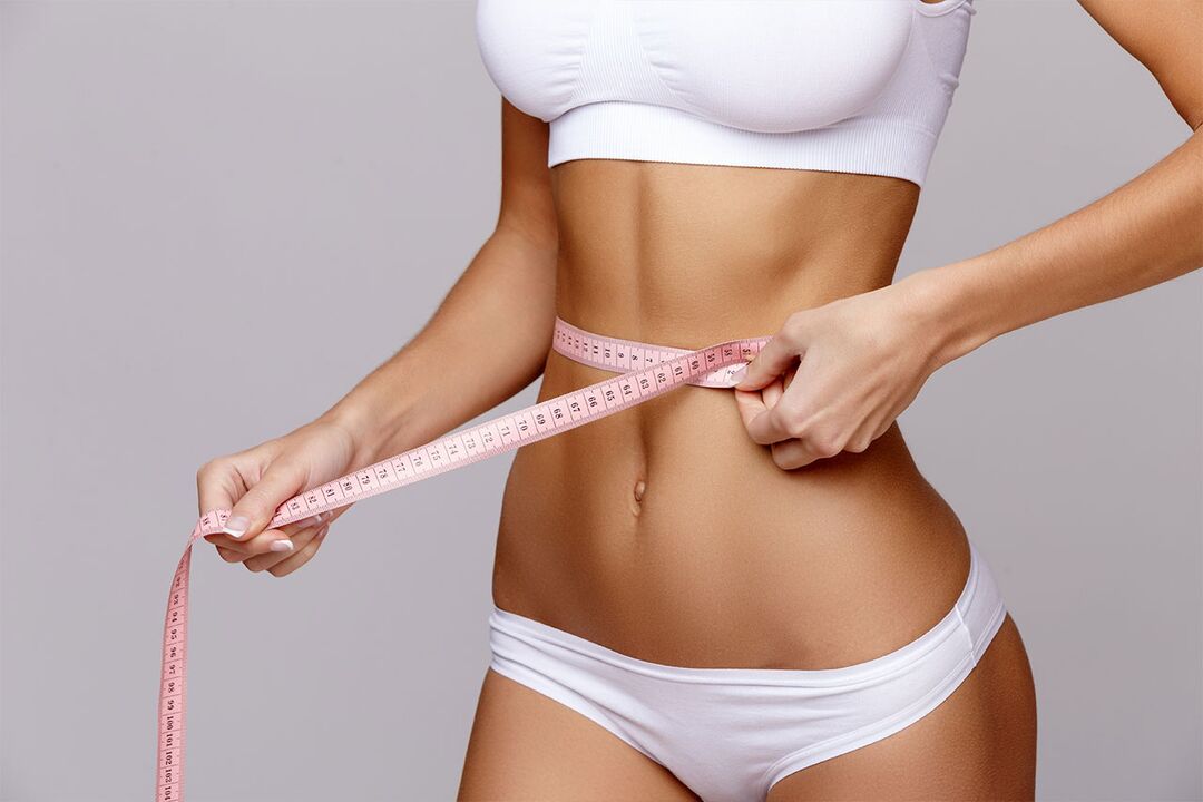 Measure your waist when losing weight at home