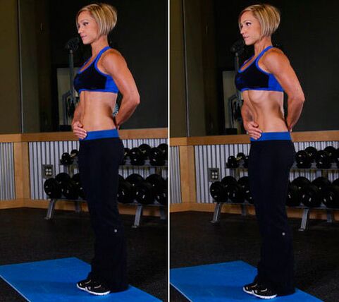 Exercise vacuum from fat on the stomach